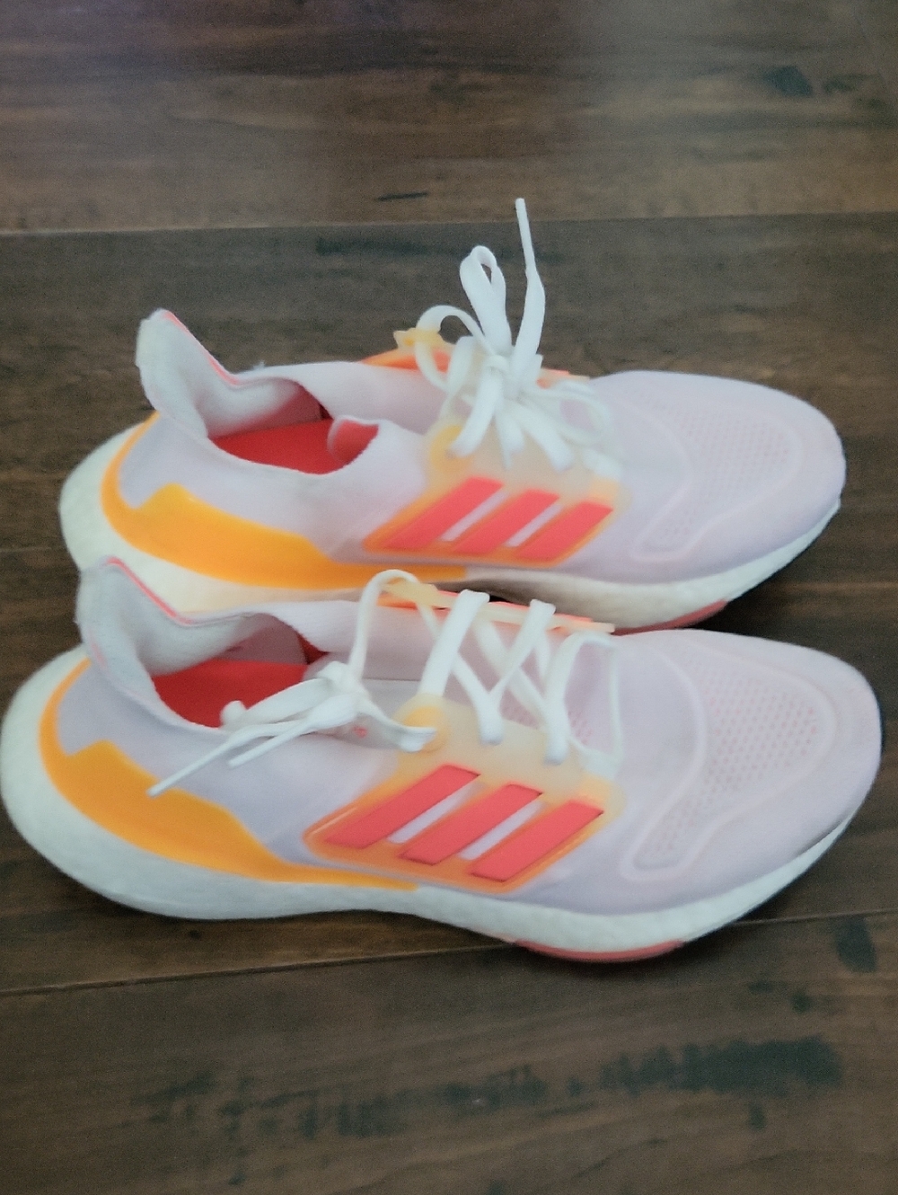 Womens Ultraboost adidas Pink and Orange Women's Athletic Sneakers